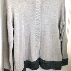 100% Alpaca Wool Women’s Dressy Gray Knit Pullover Sweater S/M